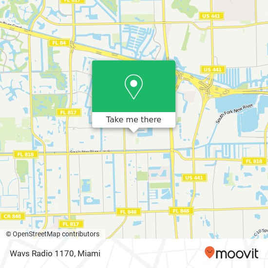 Wavs Radio 1170 map