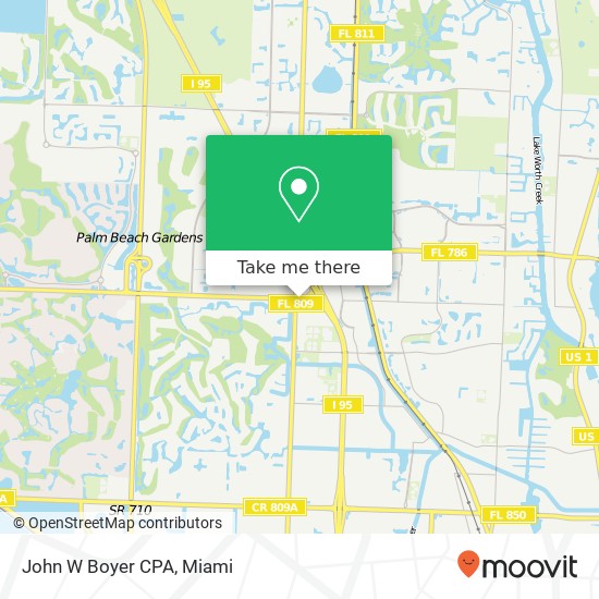 John W Boyer CPA map