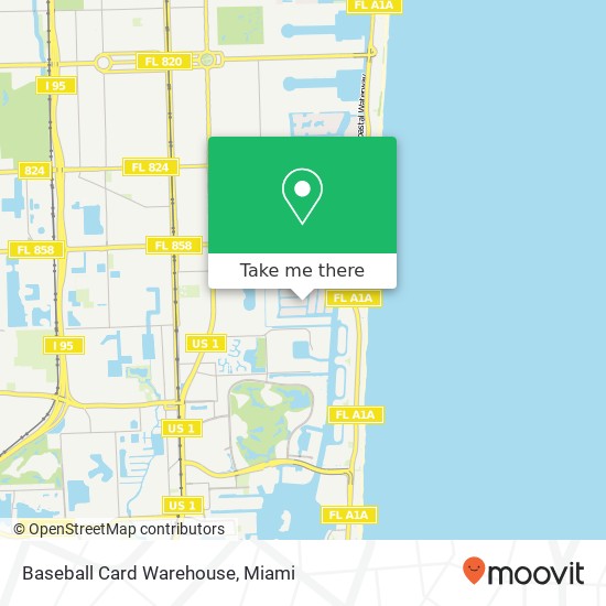 Baseball Card Warehouse map