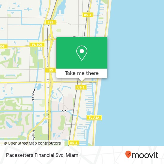 Pacesetters Financial Svc map