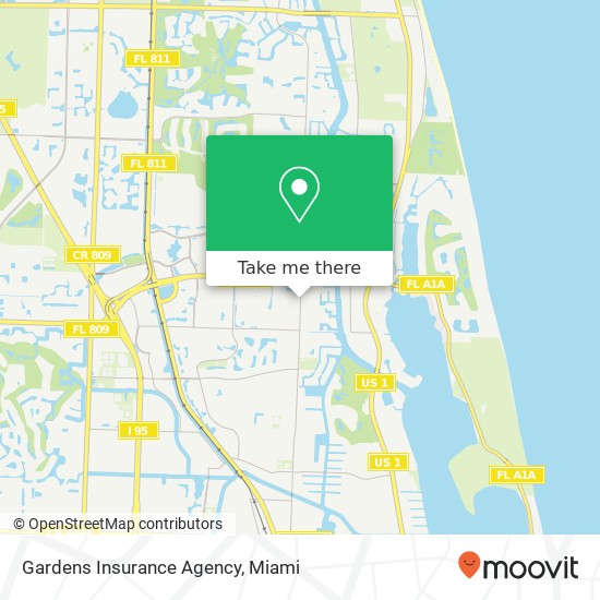 Mapa de Gardens Insurance Agency