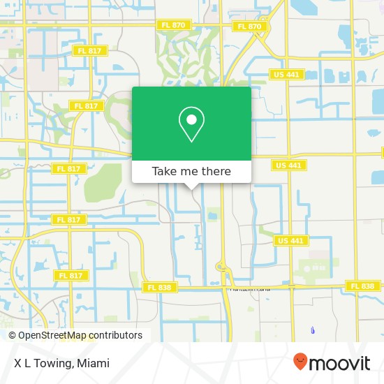 X L Towing map