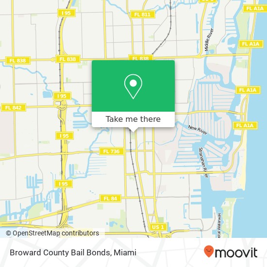 Mapa de Broward County Bail Bonds