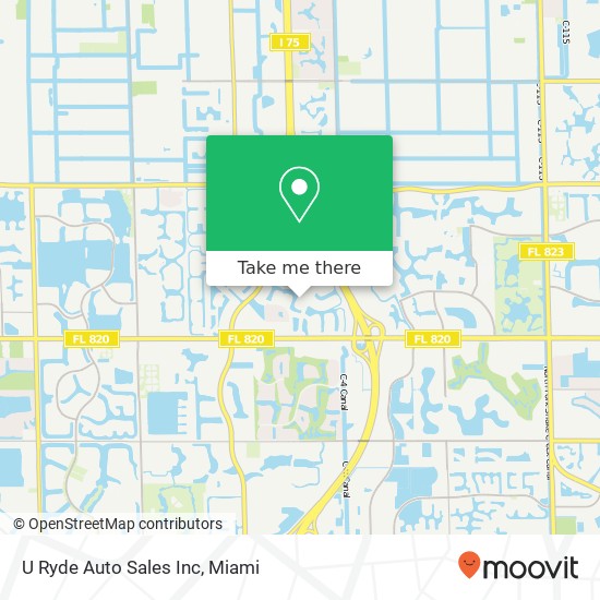 U Ryde Auto Sales Inc map