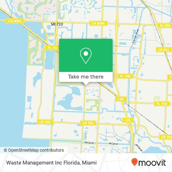 Mapa de Waste Management Inc Florida