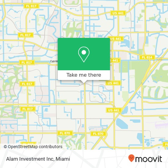 Alam Investment Inc map