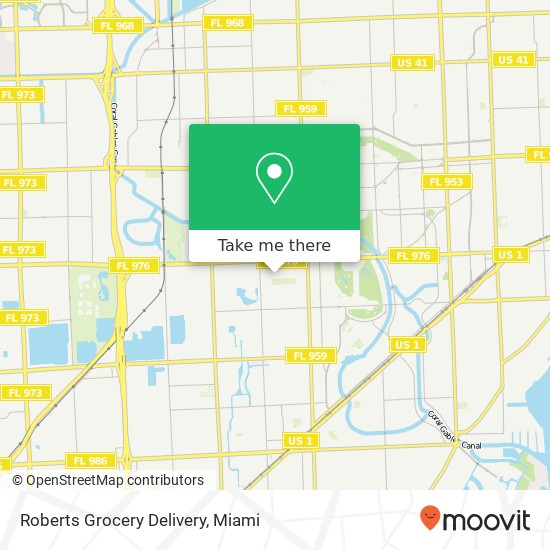 Mapa de Roberts Grocery Delivery