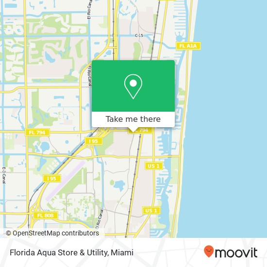 Mapa de Florida Aqua Store & Utility