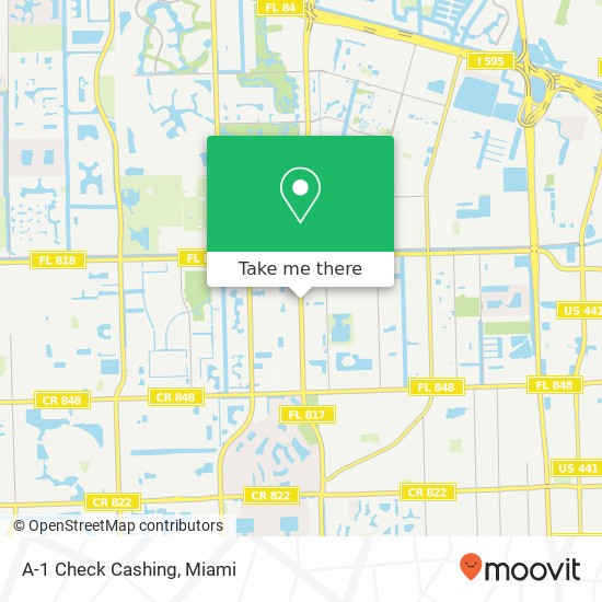 A-1 Check Cashing map