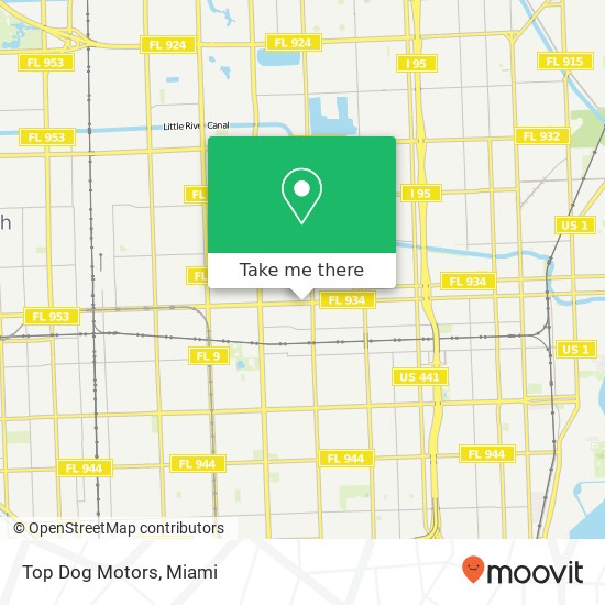 Top Dog Motors map