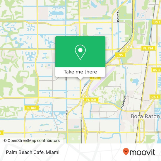 Palm Beach Cafe map