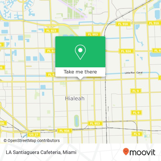 Mapa de LA Santiaguera Cafeteria