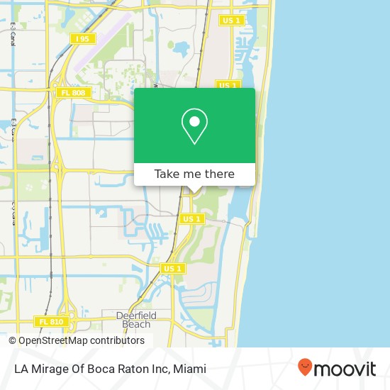 Mapa de LA Mirage Of Boca Raton Inc