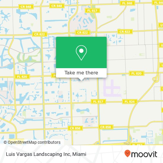 Luis Vargas Landscaping Inc map