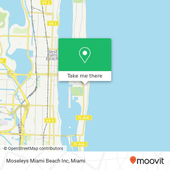 Moseleys Miami Beach Inc map