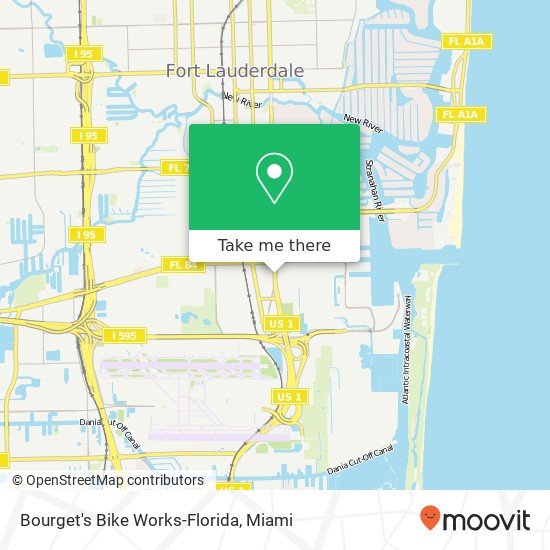 Bourget's Bike Works-Florida map