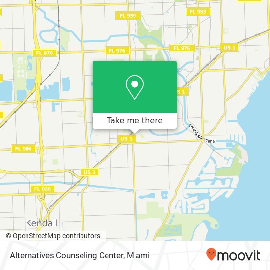 Mapa de Alternatives Counseling Center