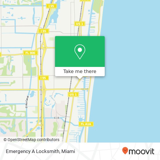 Emergency A Locksmith map