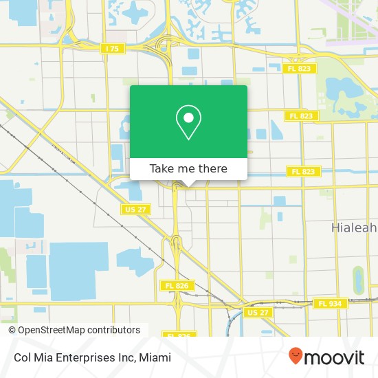 Col Mia Enterprises Inc map