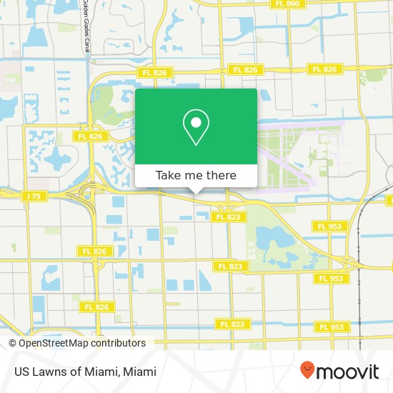 Mapa de US Lawns of Miami