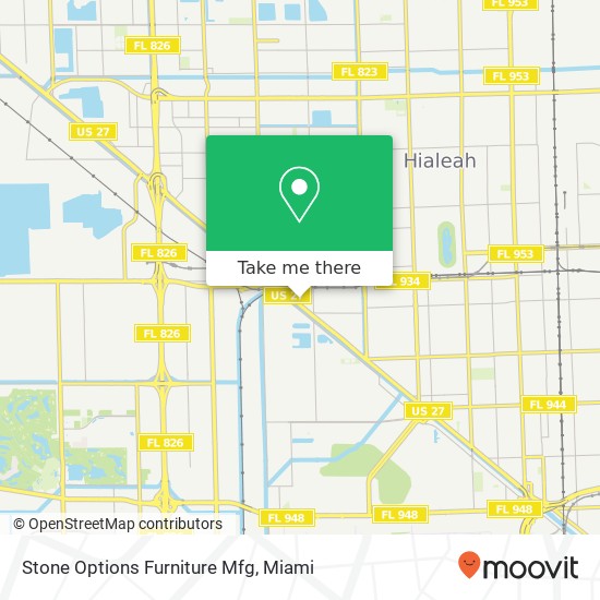 Stone Options Furniture Mfg map