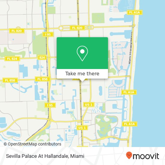 Sevilla Palace At Hallandale map