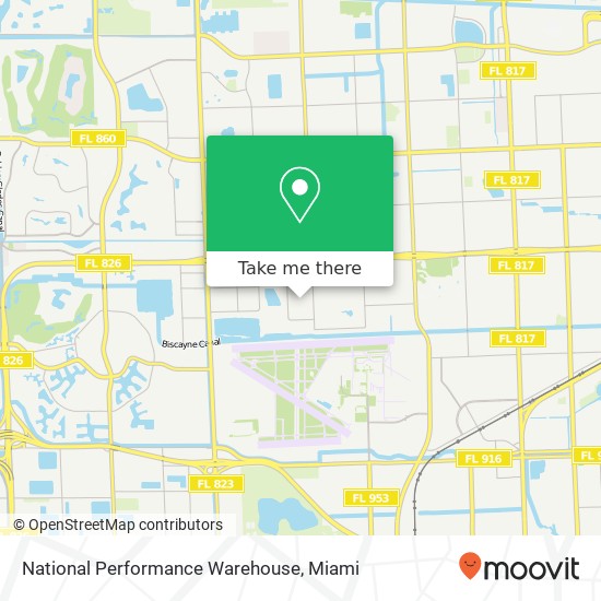 National Performance Warehouse map