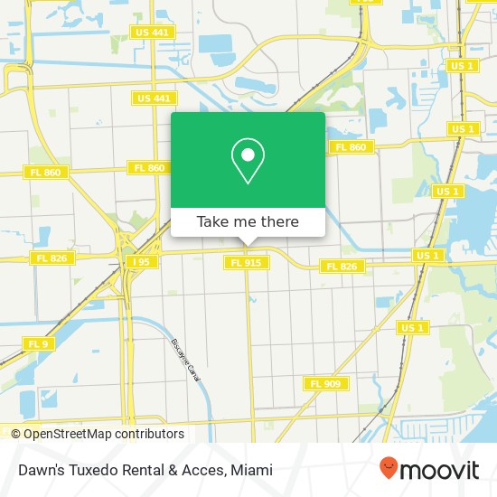 Dawn's Tuxedo Rental & Acces map