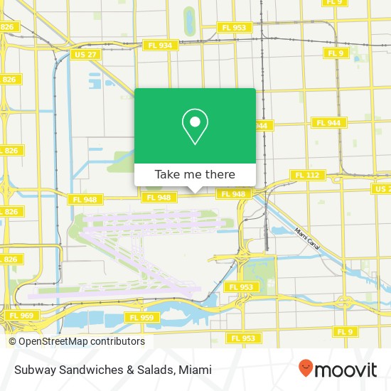 Mapa de Subway Sandwiches & Salads