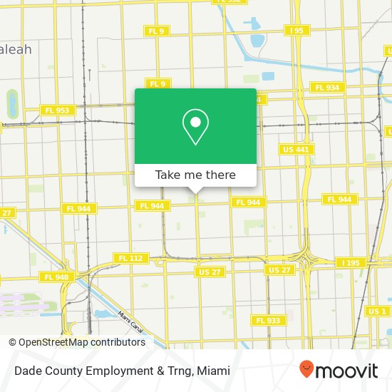 Mapa de Dade County Employment & Trng