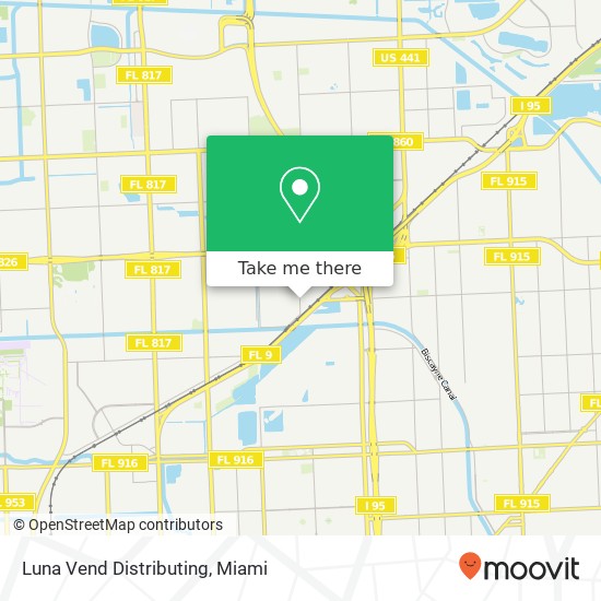 Luna Vend Distributing map