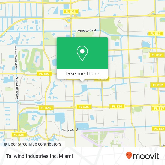 Tailwind Industries Inc map