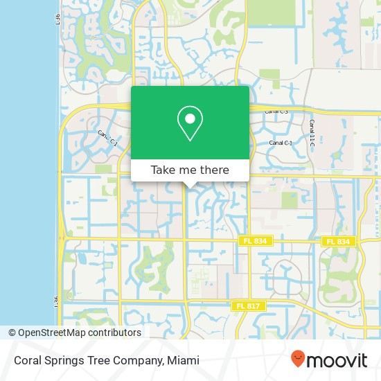 Mapa de Coral Springs Tree Company