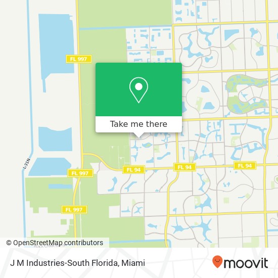 J M Industries-South Florida map