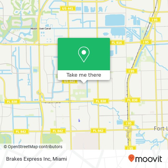 Mapa de Brakes Express Inc