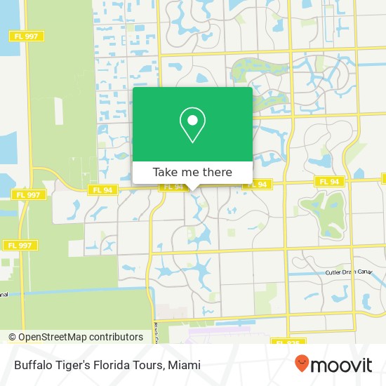 Buffalo Tiger's Florida Tours map