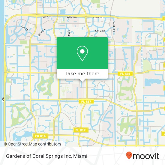 Mapa de Gardens of Coral Springs Inc