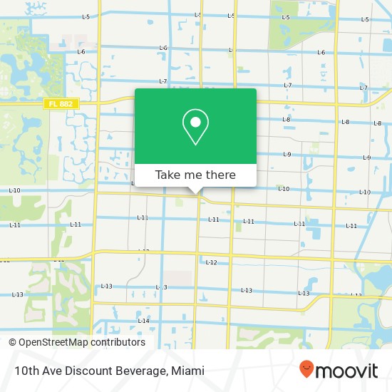 Mapa de 10th Ave Discount Beverage