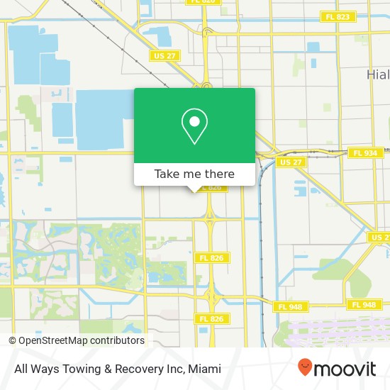 Mapa de All Ways Towing & Recovery Inc