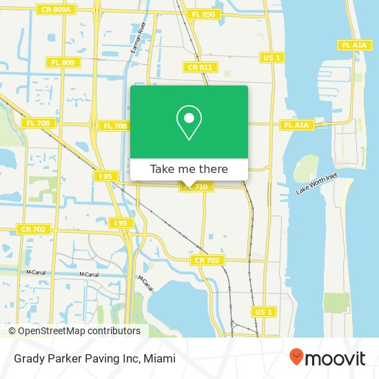 Mapa de Grady Parker Paving Inc
