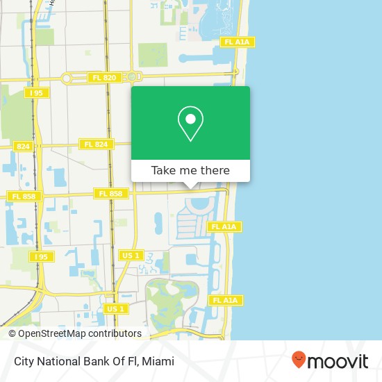 City National Bank Of Fl map