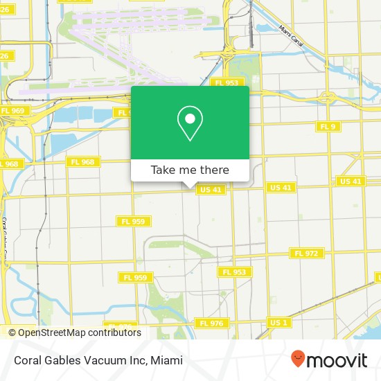 Coral Gables Vacuum Inc map
