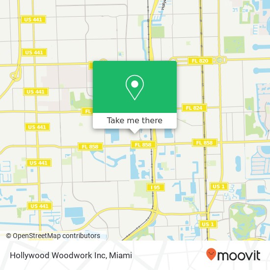 Mapa de Hollywood Woodwork Inc