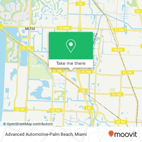 Advanced Automotive-Palm Beach map