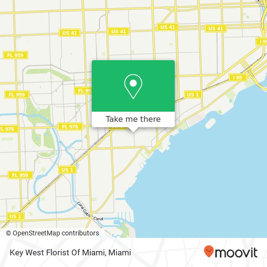 Key West Florist Of Miami map