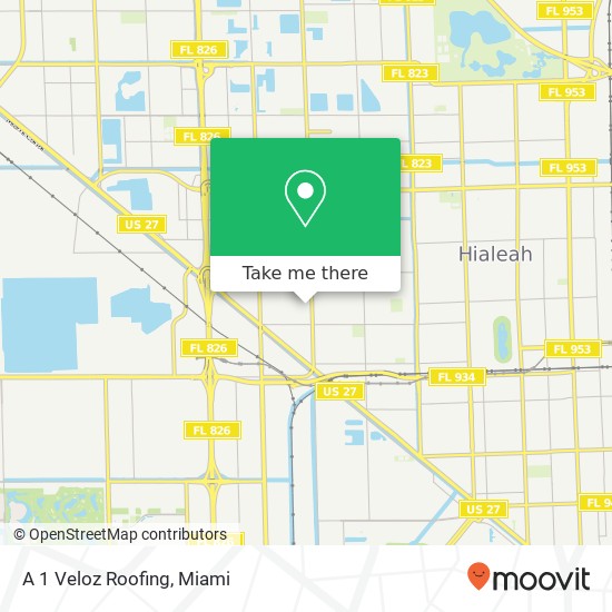 A 1 Veloz Roofing map