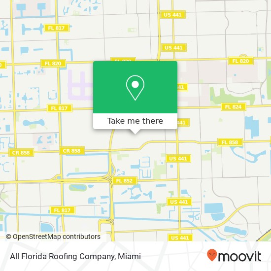 All Florida Roofing Company map