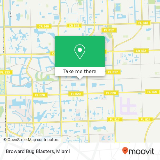 Broward Bug Blasters map