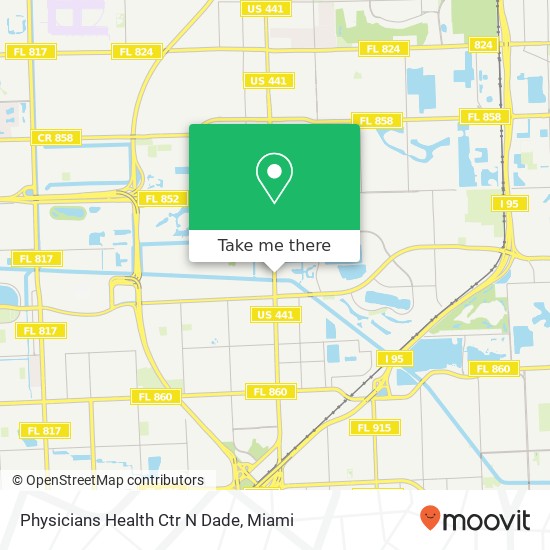 Physicians Health Ctr N Dade map