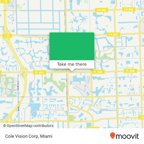 Cole Vision Corp map